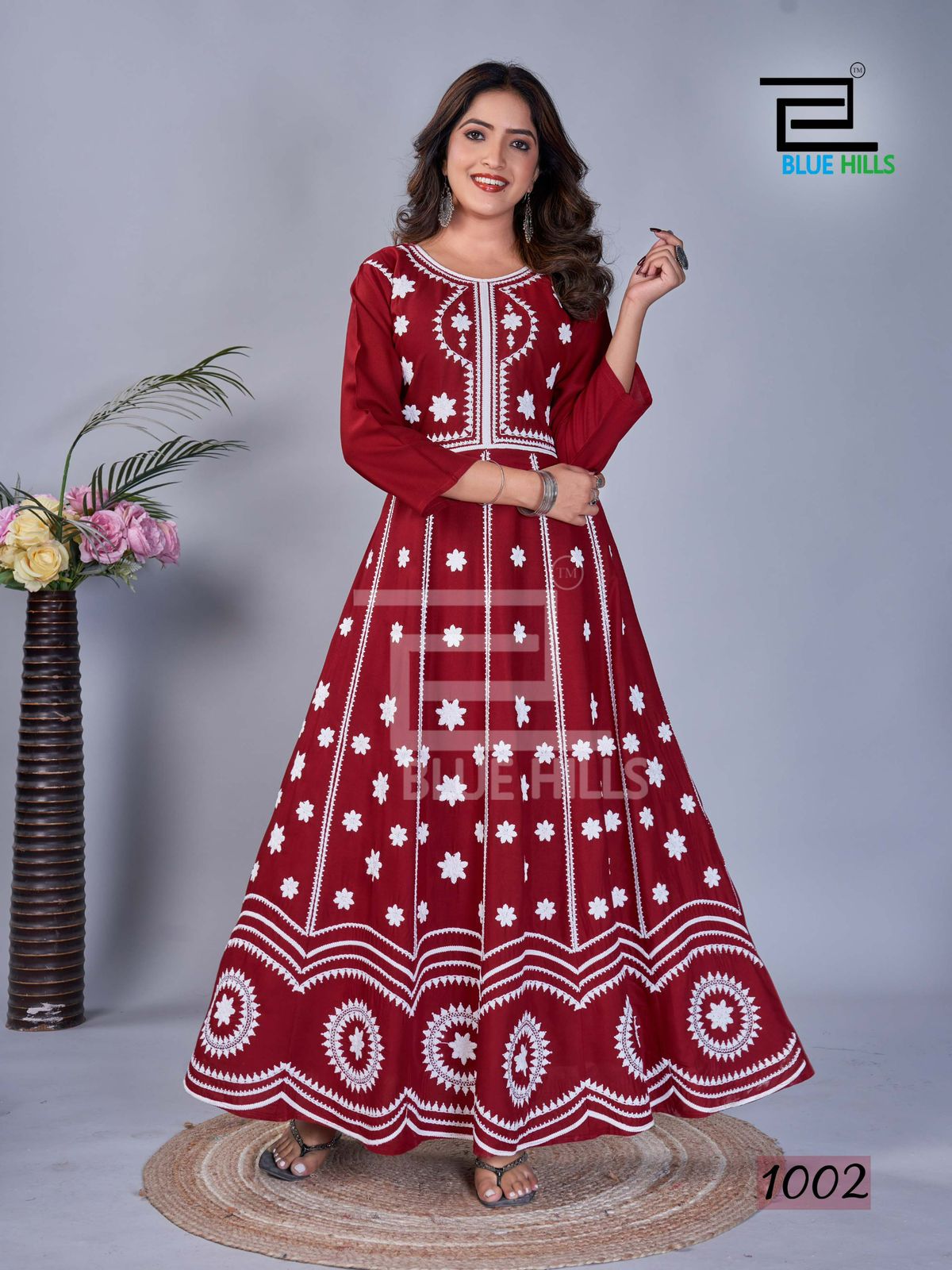 Rashmika By Blue Hills Sequence Work Rayon Long Anarkali Kurtis Wholesale Price In Surat
